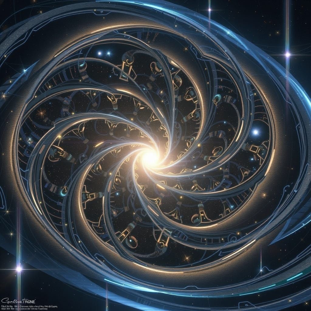 Quantum Fractal Vortex with Cosmic Blueprints