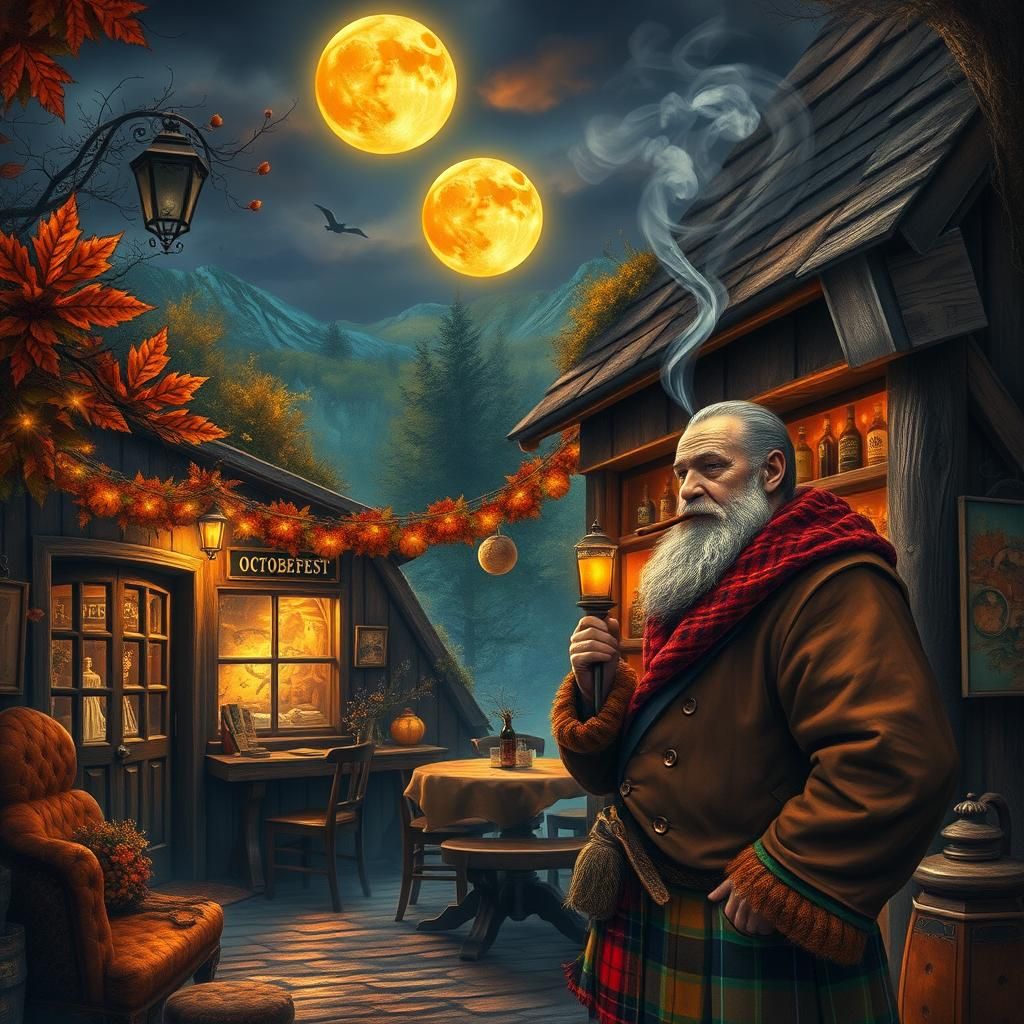 Scottish Bar in Mystical Surreal Style