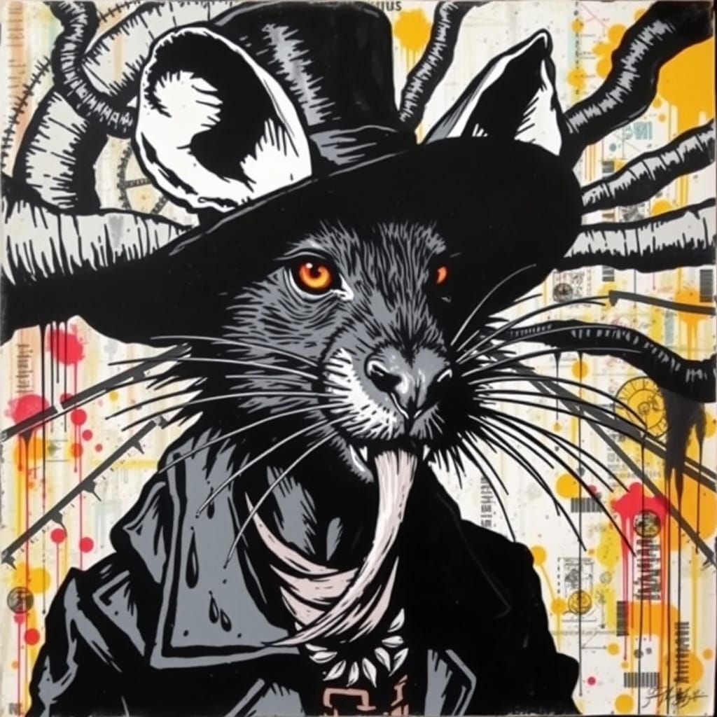 Trickster Spirit in Industrial Labyrinth as Mexican Muralism