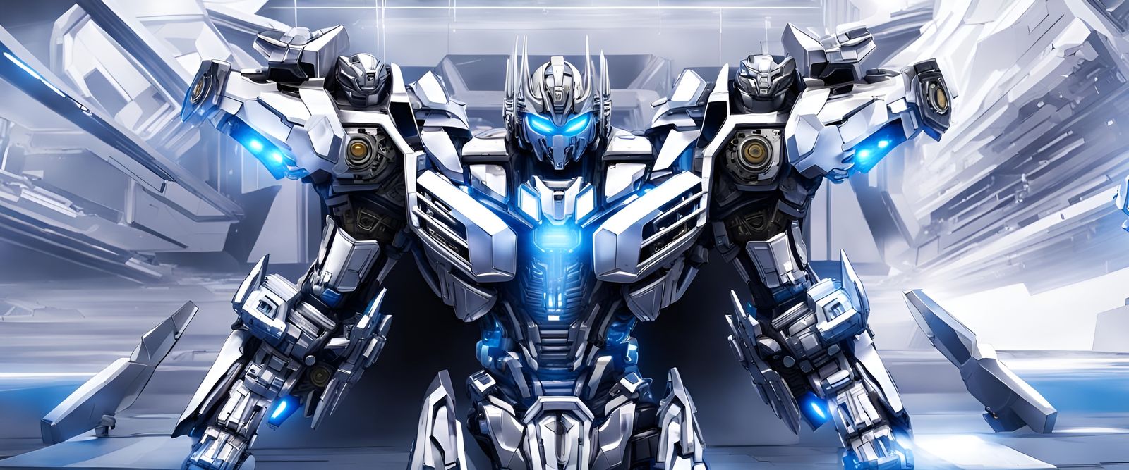 Soundwave Meditating on Cybertron in Chrome Armor