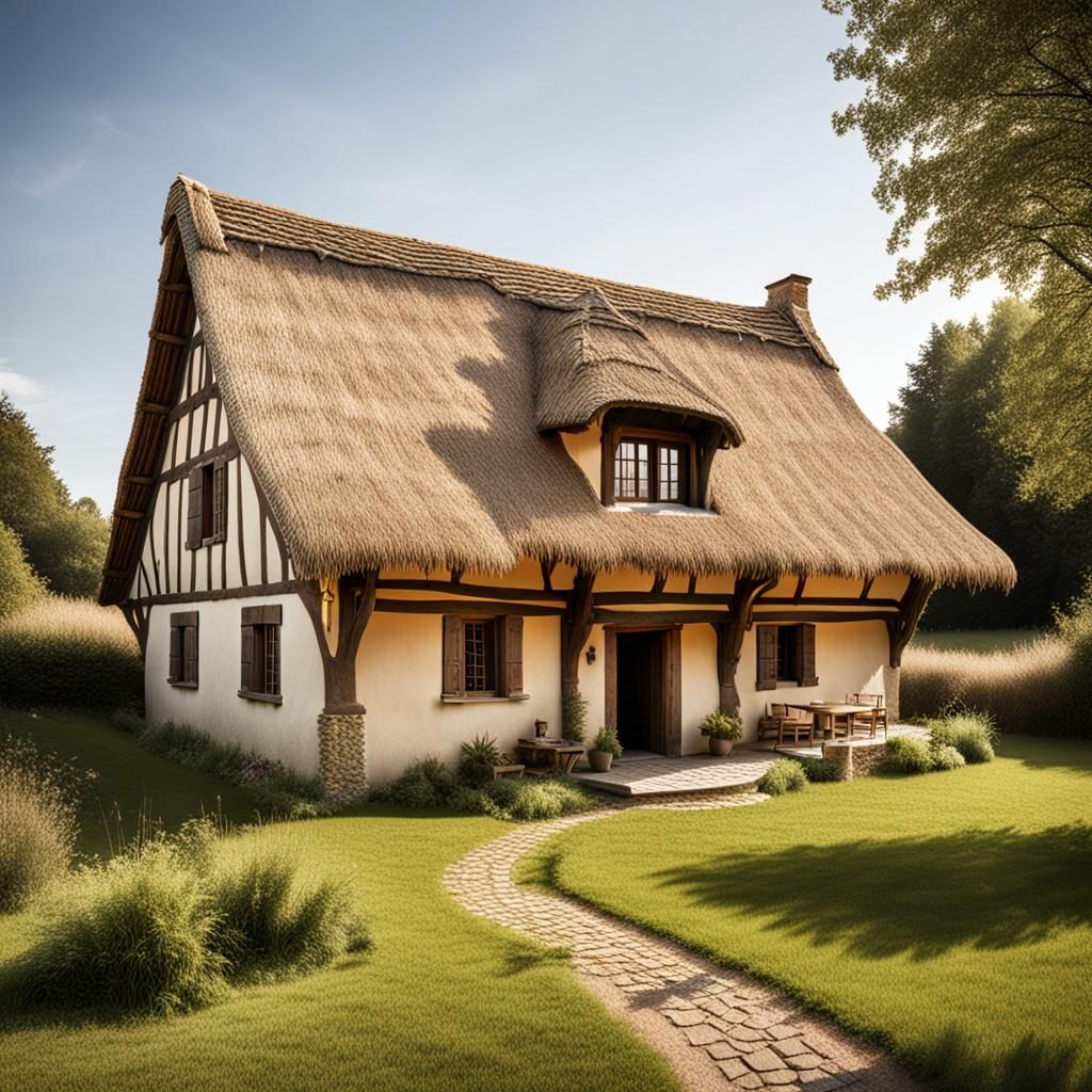 Charming Medieval Straw-Roof Home
