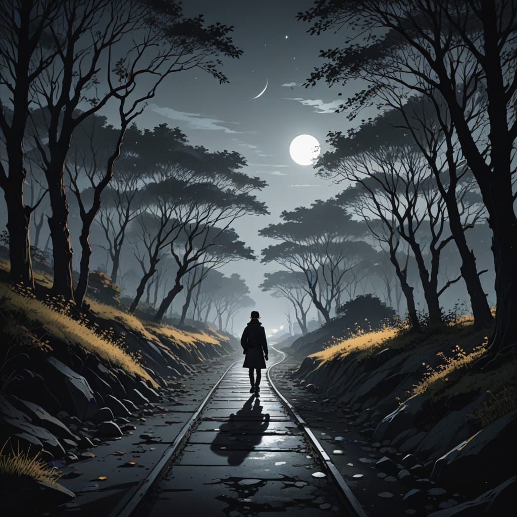 Eternal Road Under Starlight