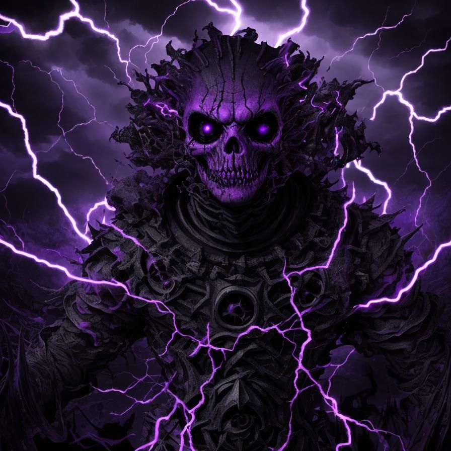 Disturbing Purple Abyss with Yellow Lightning