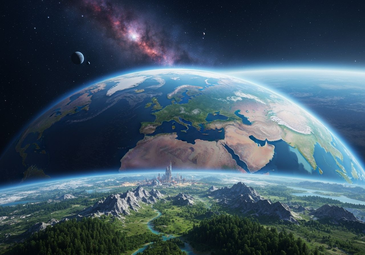 Earth: Center of Universe in Hyperrealistic HDR Image