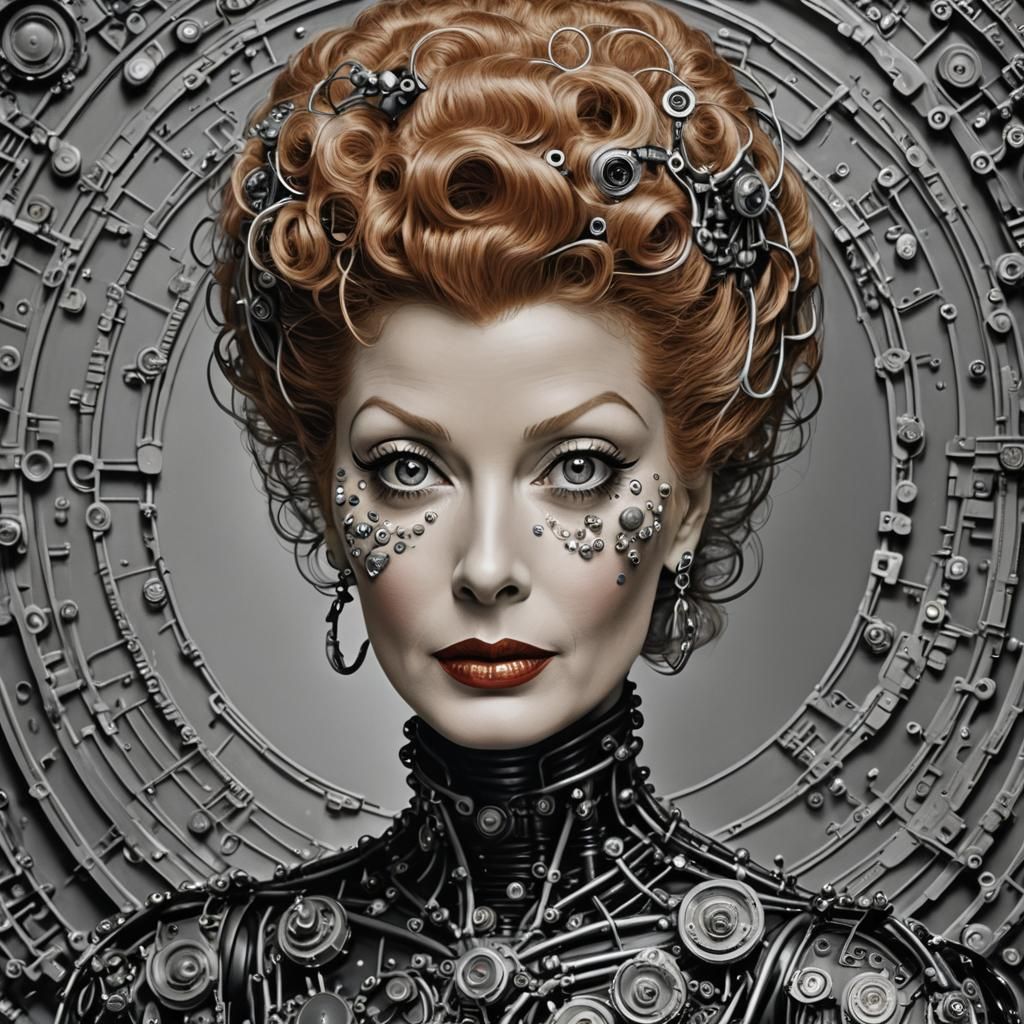 Lucille Ball as a Cybernetic Borg Portrait