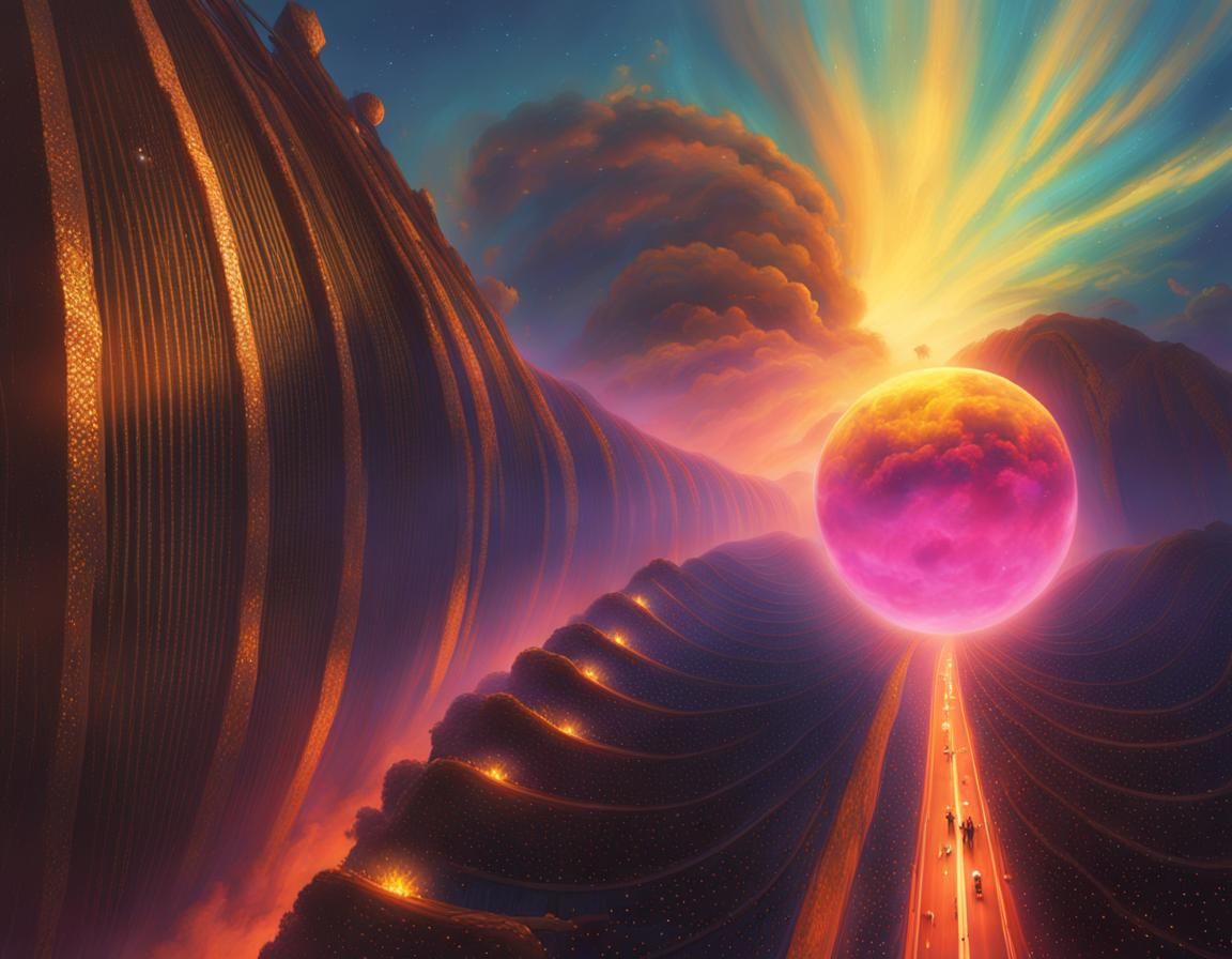 Ethereal Light Illuminates a Vibrant Stardust Sky