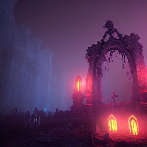 Undead Emerges from Grave: 8k Resolution Horror Art