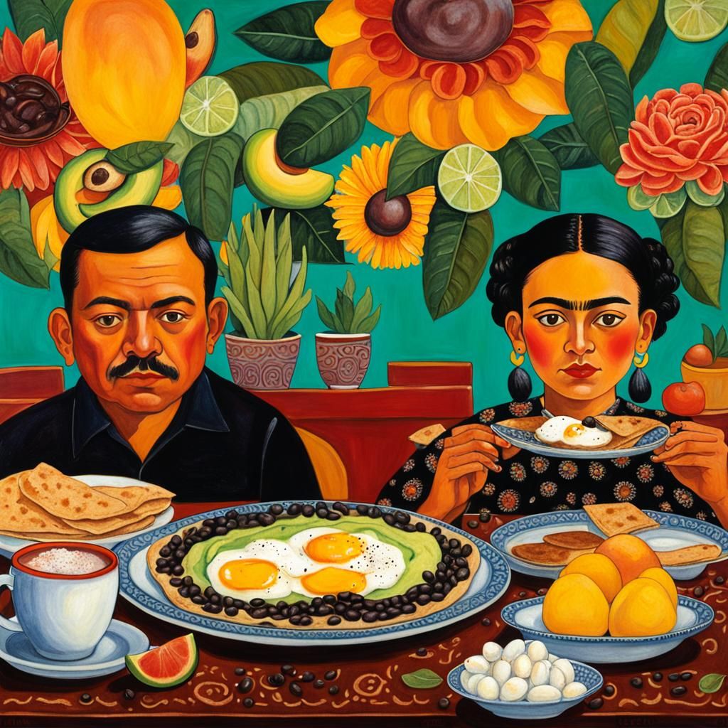 Frida Kahlo and Diego Rivera: Young Students' Breakfast