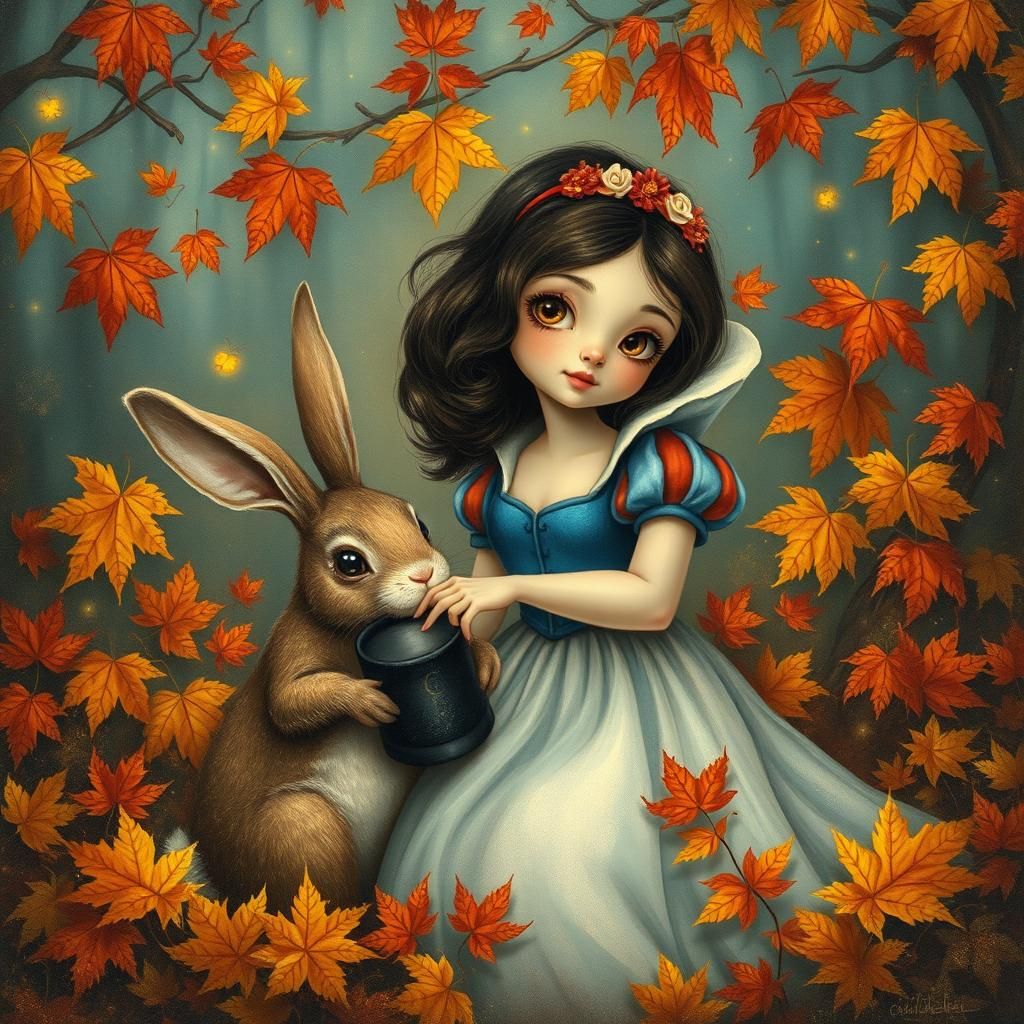 Snow White's Autumn Carnival: A Surreal Pop Fantasy