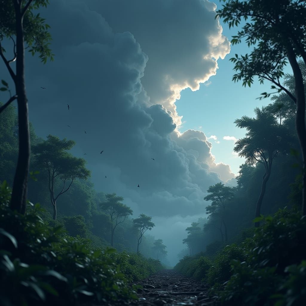 Jungle Storm in Animated 3D Style