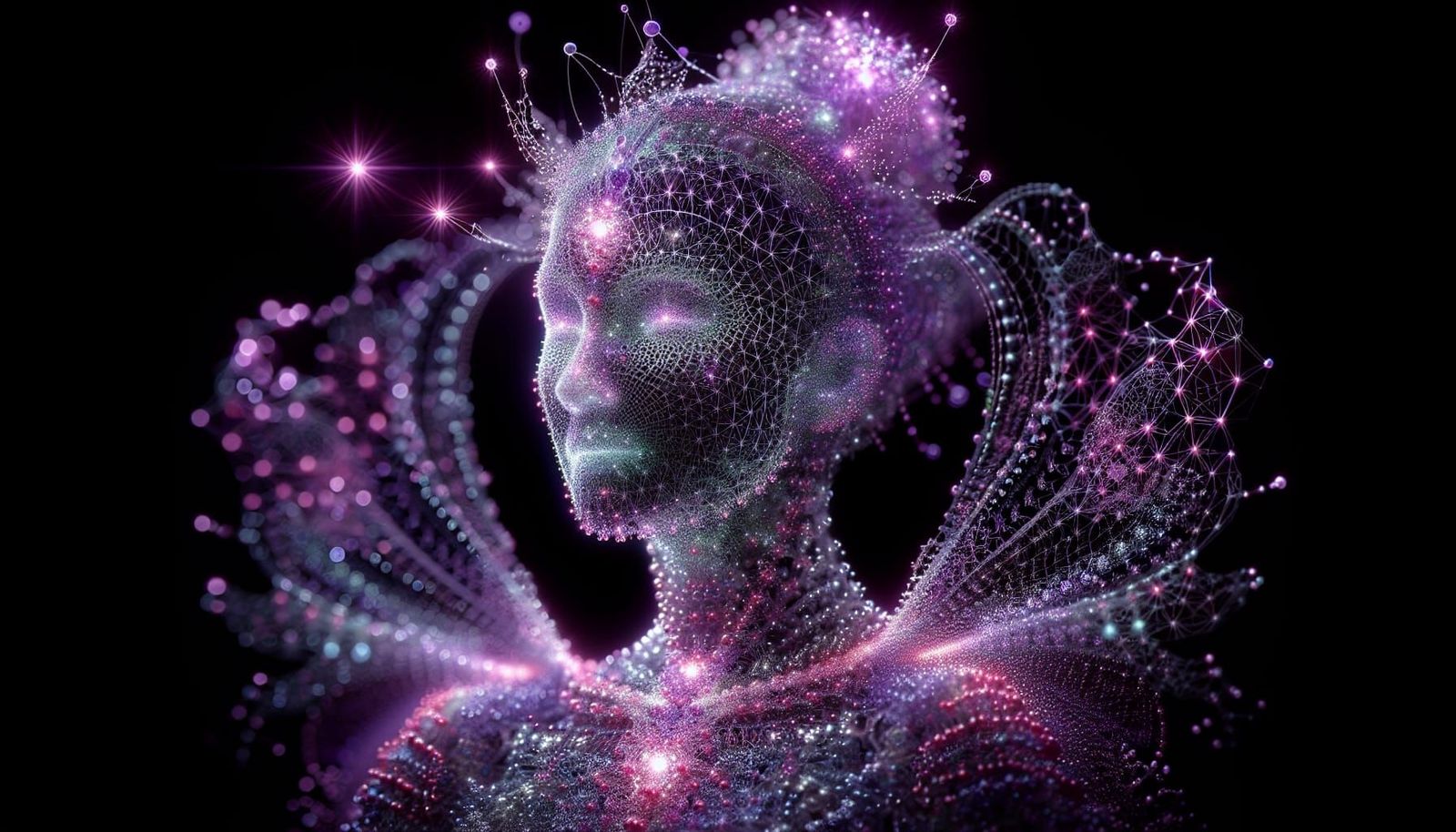 Apparition of a Luminous Lady: Digital Art