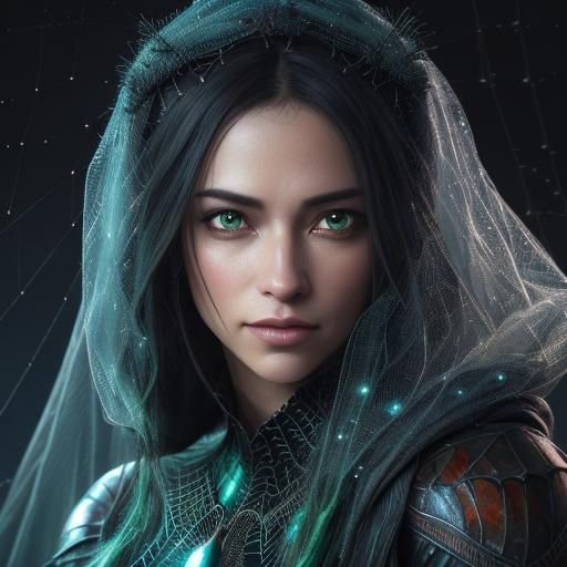 Earth Ensnared: An Elaborate Spider Web in Dark Fantasy