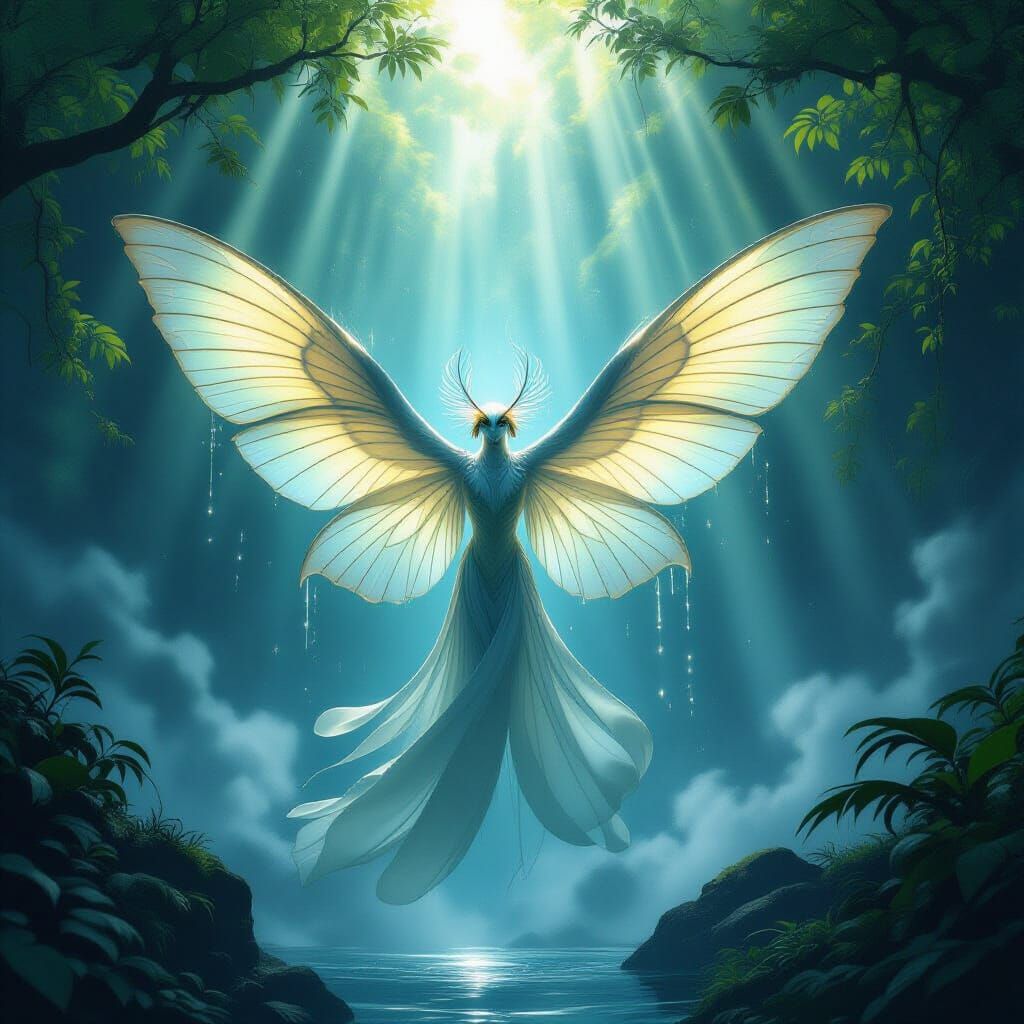 Mothra Emerges: A Fantastical Digital Painting