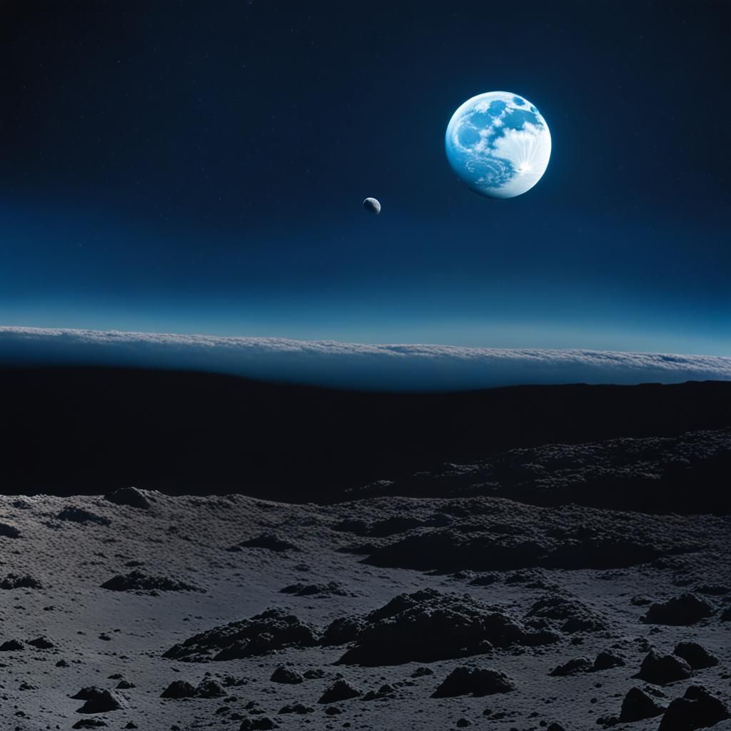 Earth Seen from the Moon: Astrophotography in 8K