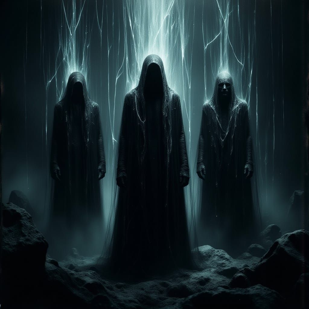 Dark Goddesses of Fate Prepare for Mysterious Thread Cutting...