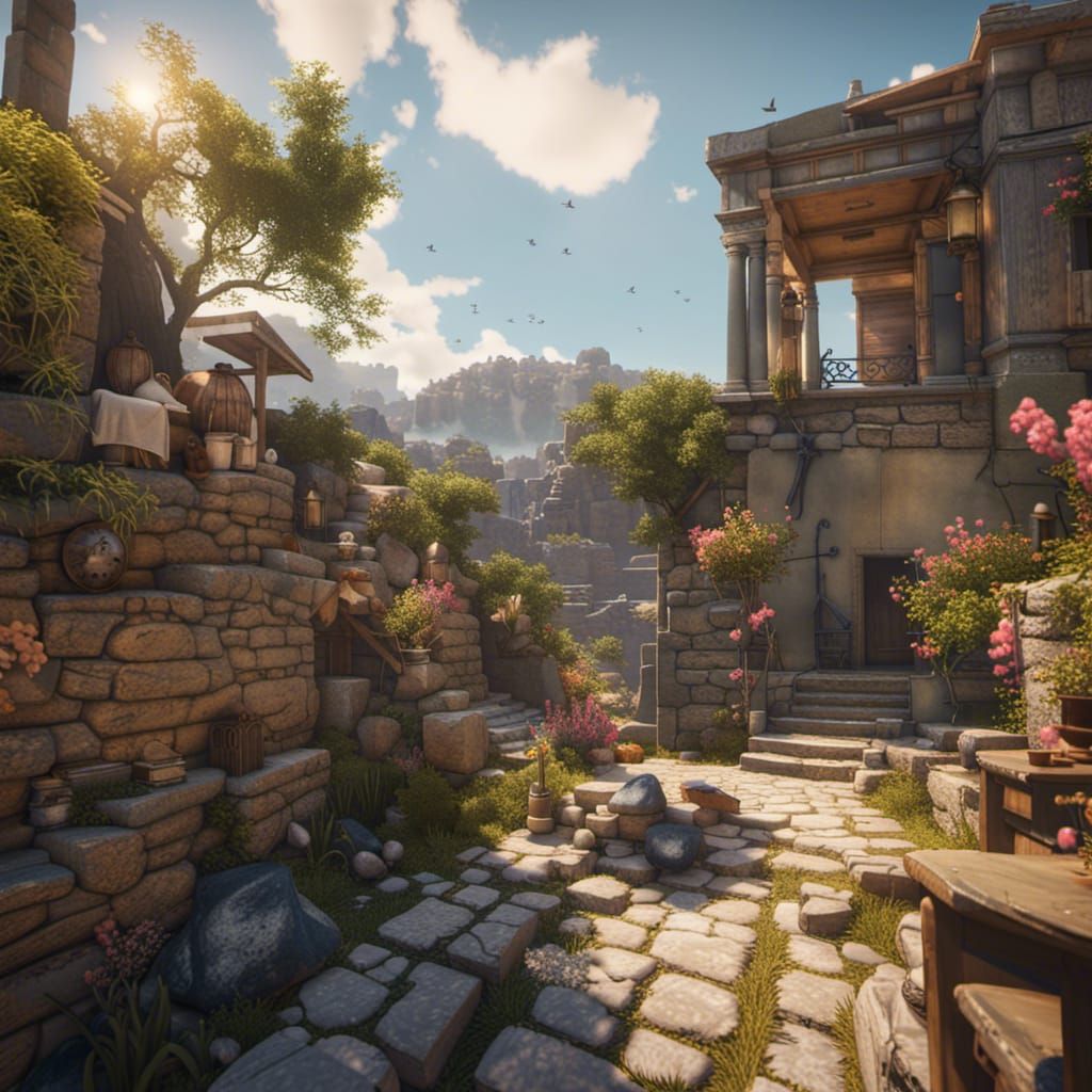 Baby Birds in Ancient Greece: 3D Cinematic Render