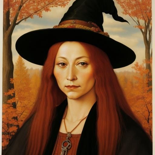 Witch Portrait in Northern Renaissance Style