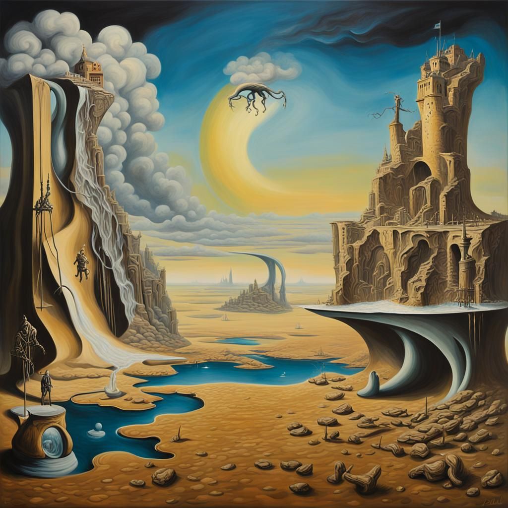 Surrealist Clock Meltdown: Deception and Destruction