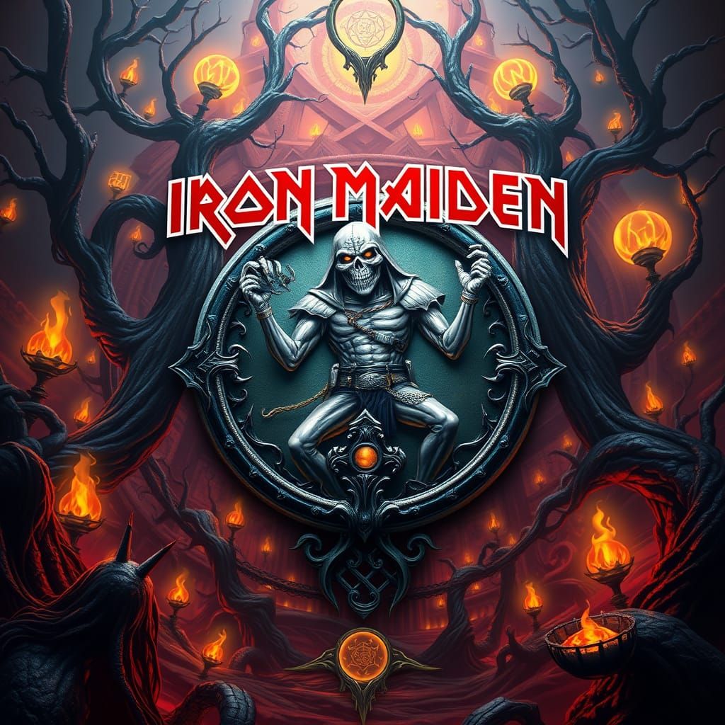 Iron Maiden's Eddie in Gothic Fantasy Realm