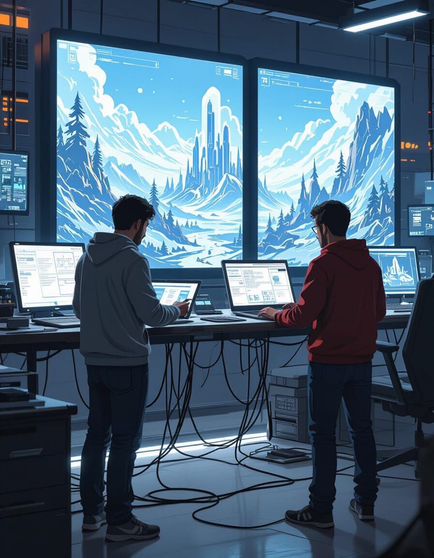 Engineers Create Idyllic Virtual World in Digital Art Style