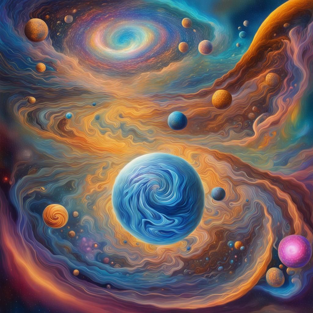 Cosmic Dreamscape in a Surreal Style