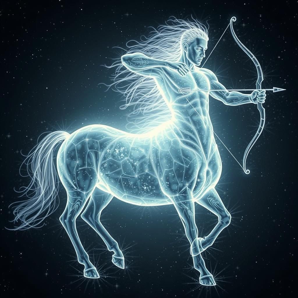 Glowing Centaur in Galactic Space