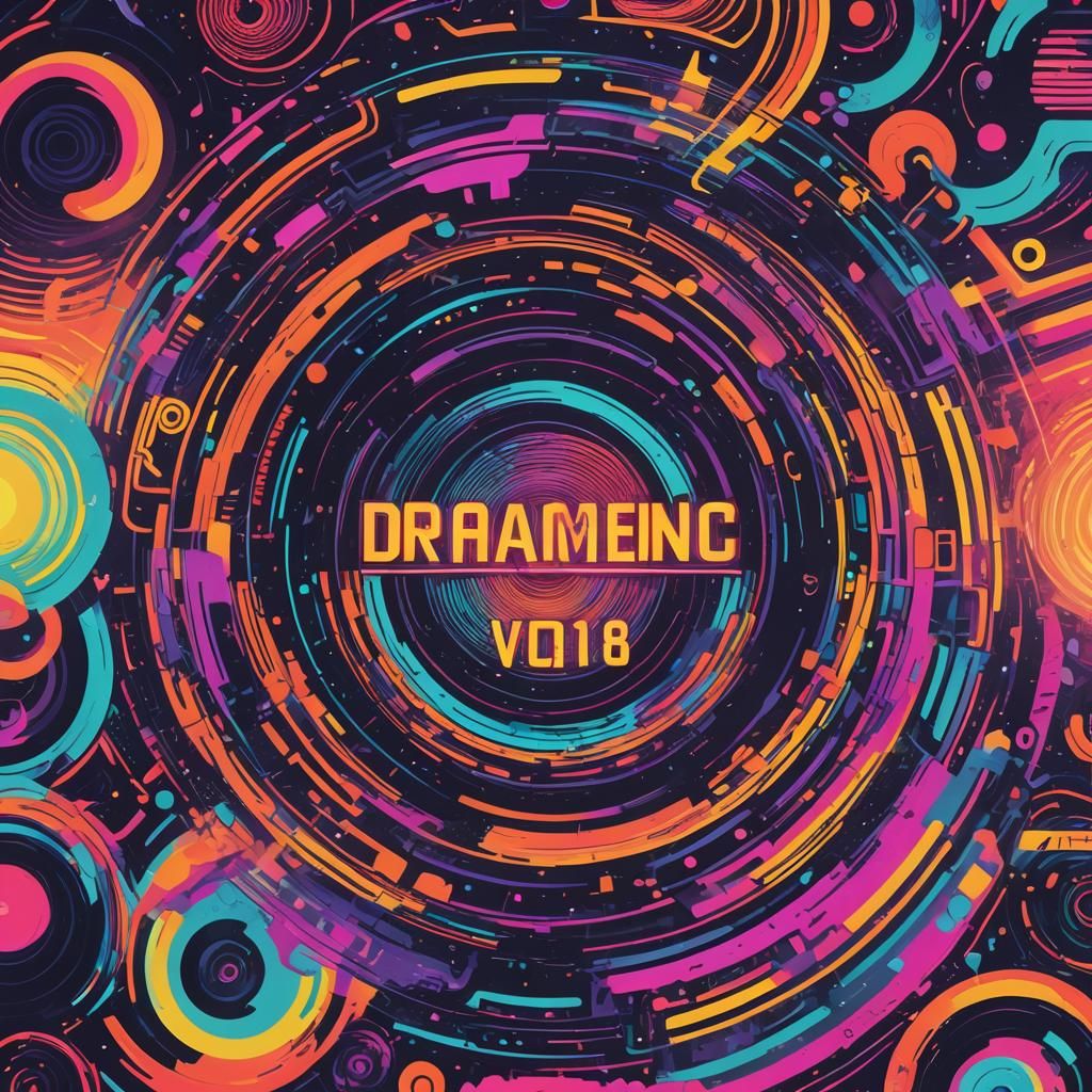 Retro-Futuristic Record Sleeves in Psychedelic Digital Art