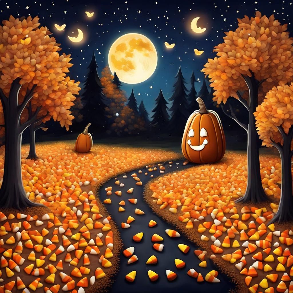 A Sweet Candy Corn Autumn Night