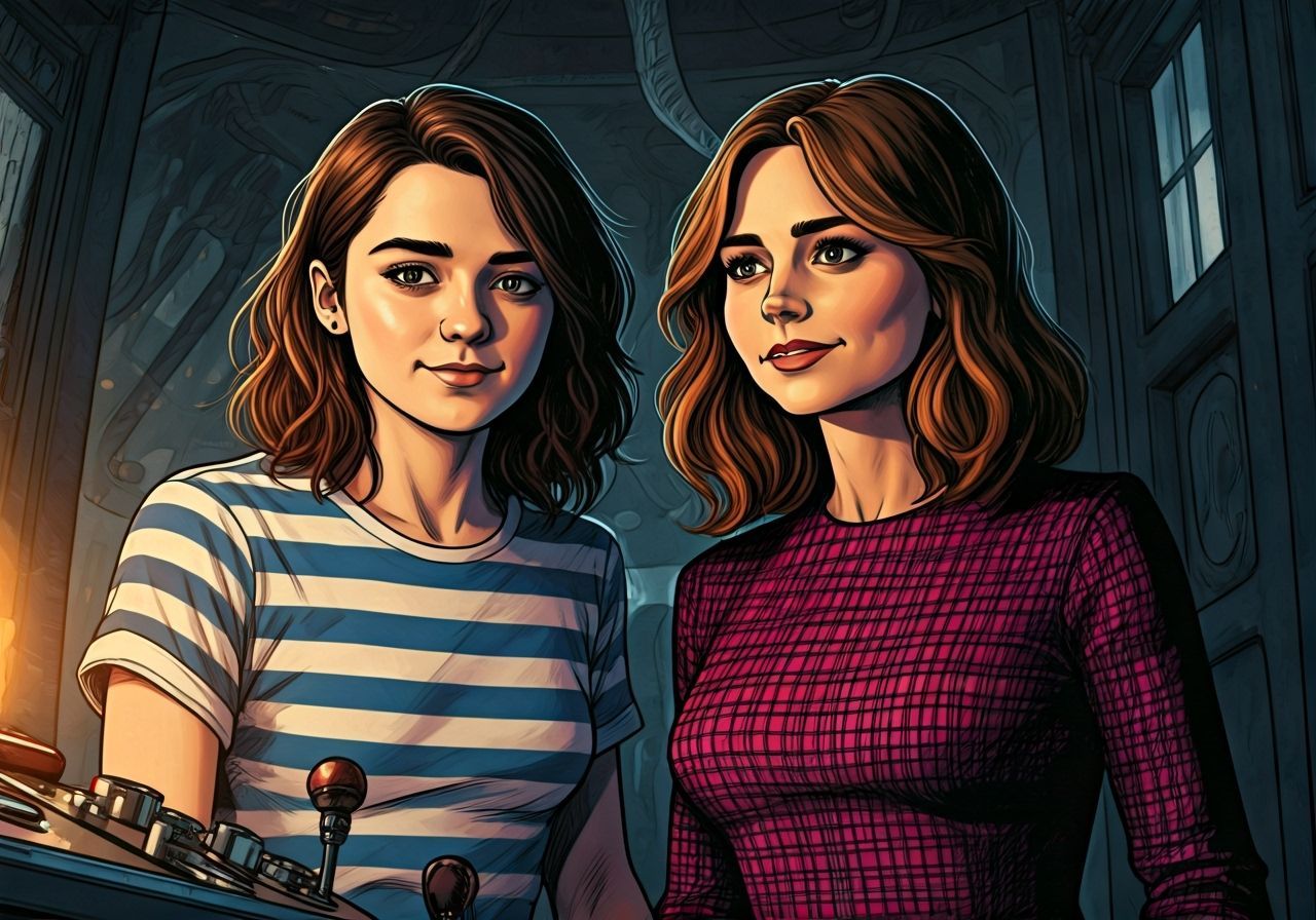 Clara and Ashildr in Gritty Graphic Novel Style