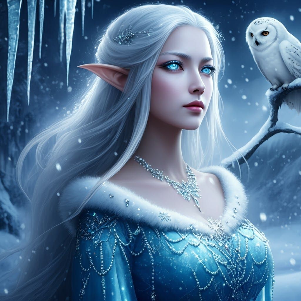 Ice Elf and Snowy Owl