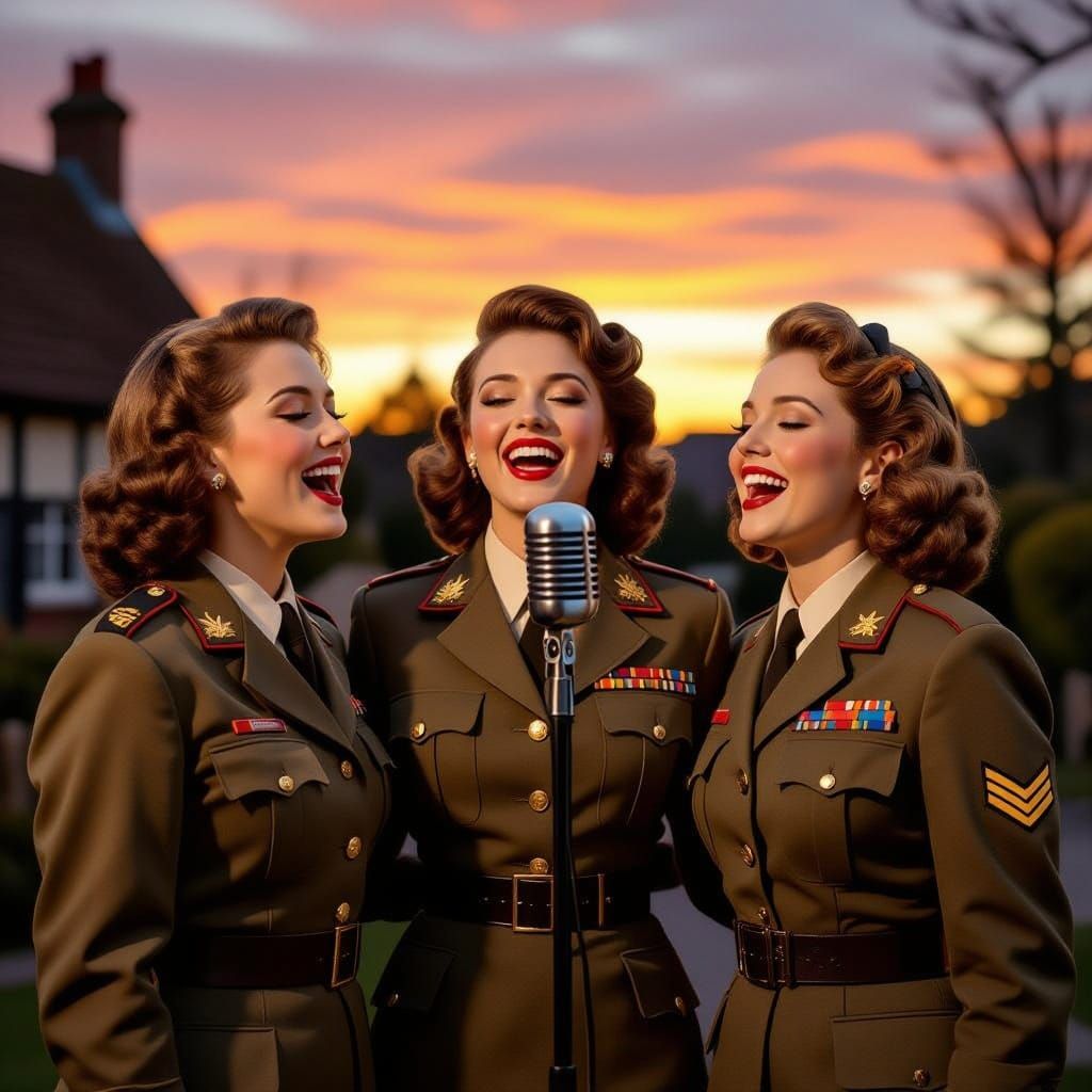 Vintage Female Singers in 1940s Military Uniforms, Inspired ...