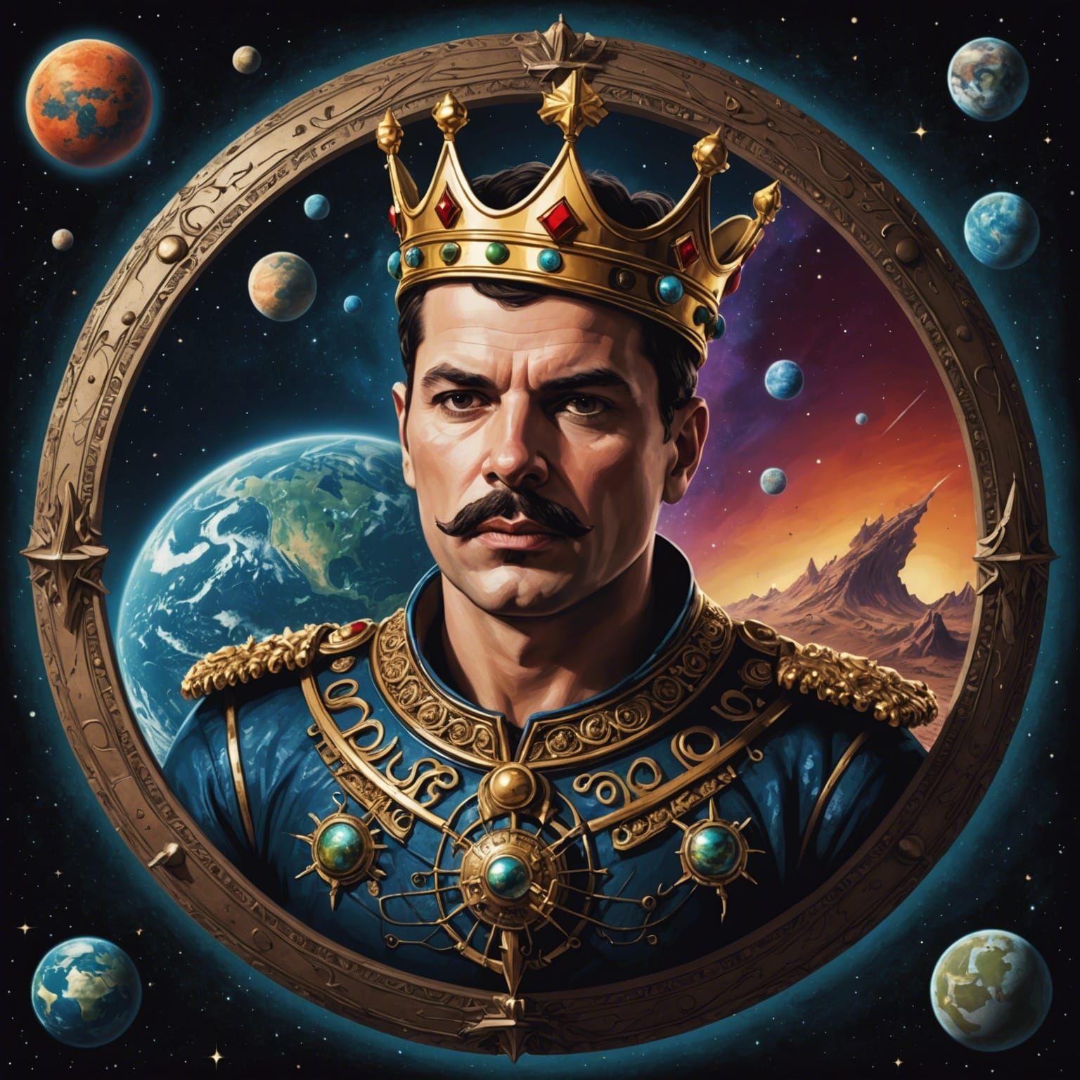 Planet Mercury Populated by Freddie Mercurys