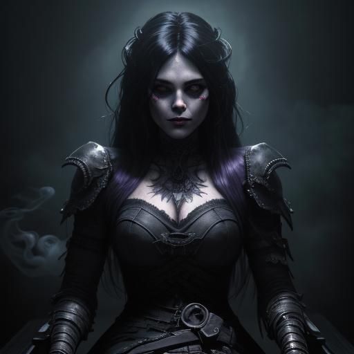 Eerie Doll in Smoky Room: Dark Fantasy Concept Art