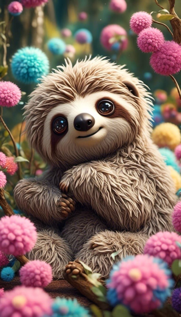 Realistic Psychedelic Animal Portrait in High Definition