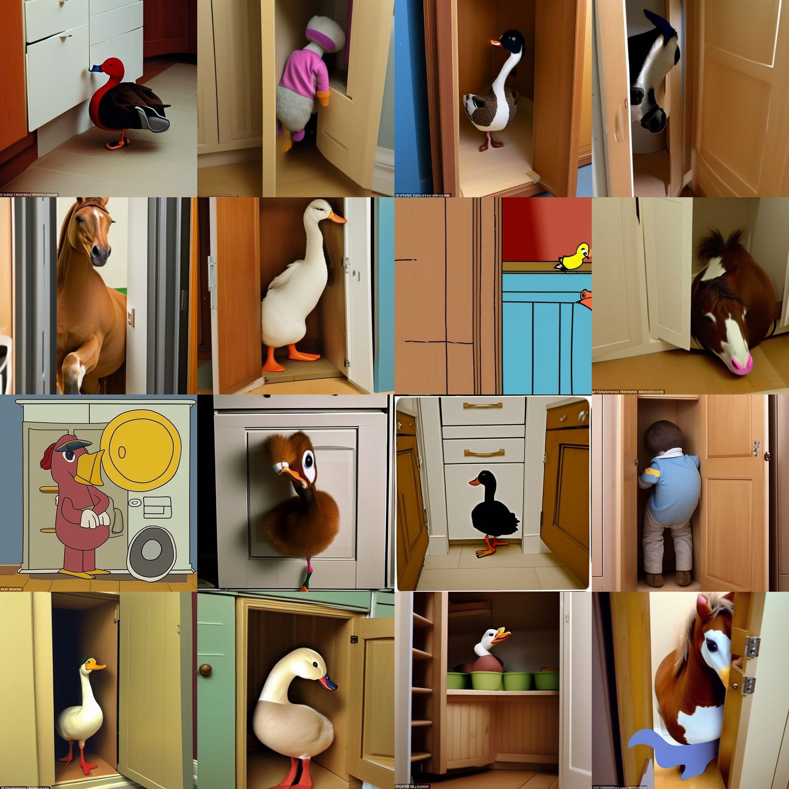 Sulking in the cupboard is a horsey going 'round with his li...