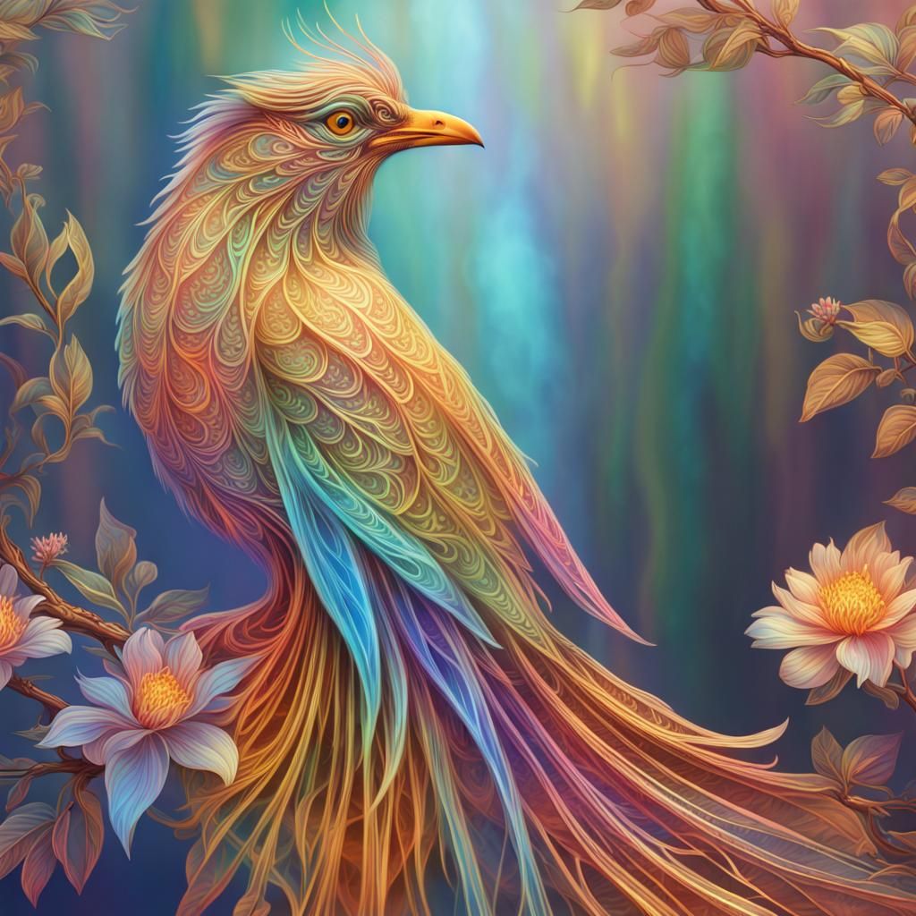 Iridescent Firebird Hologram in Rainbow Palette