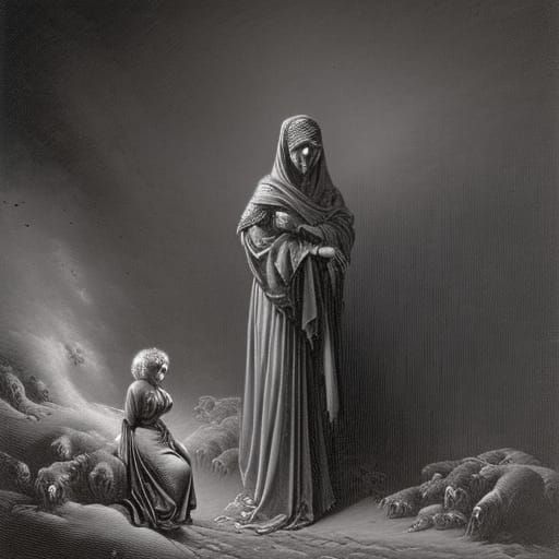 Mother's Pain: A Horror Illustration