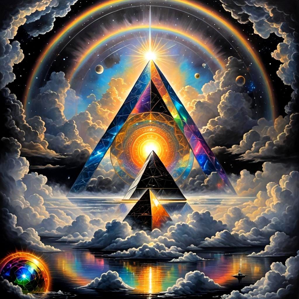 Divine Sky Spell Circles: Interdimensional Pyramid Hedron