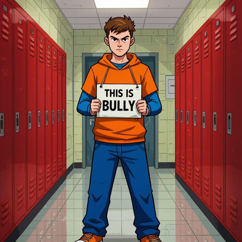 High School Bully in Noir Style