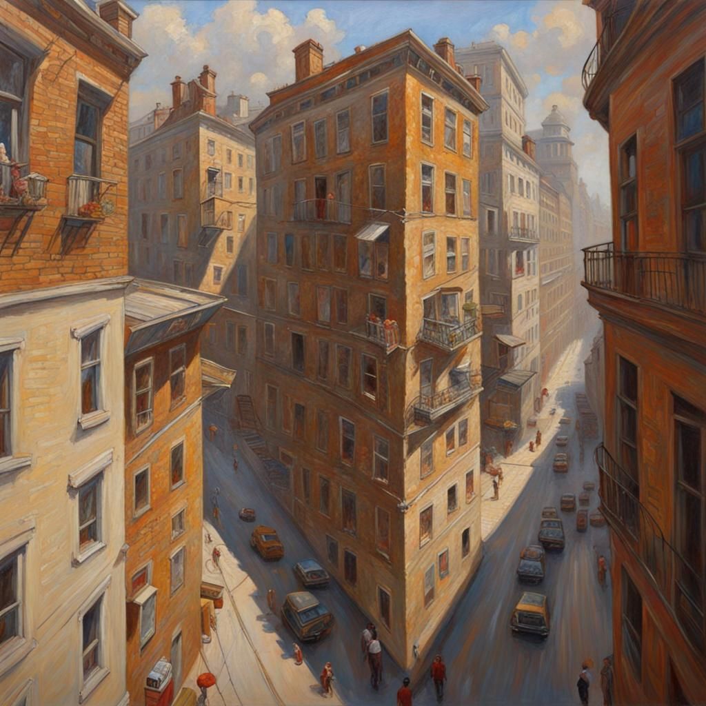 Intriguing Optical Illusion as Oil Painting