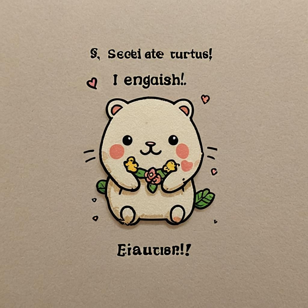 Cute English Message