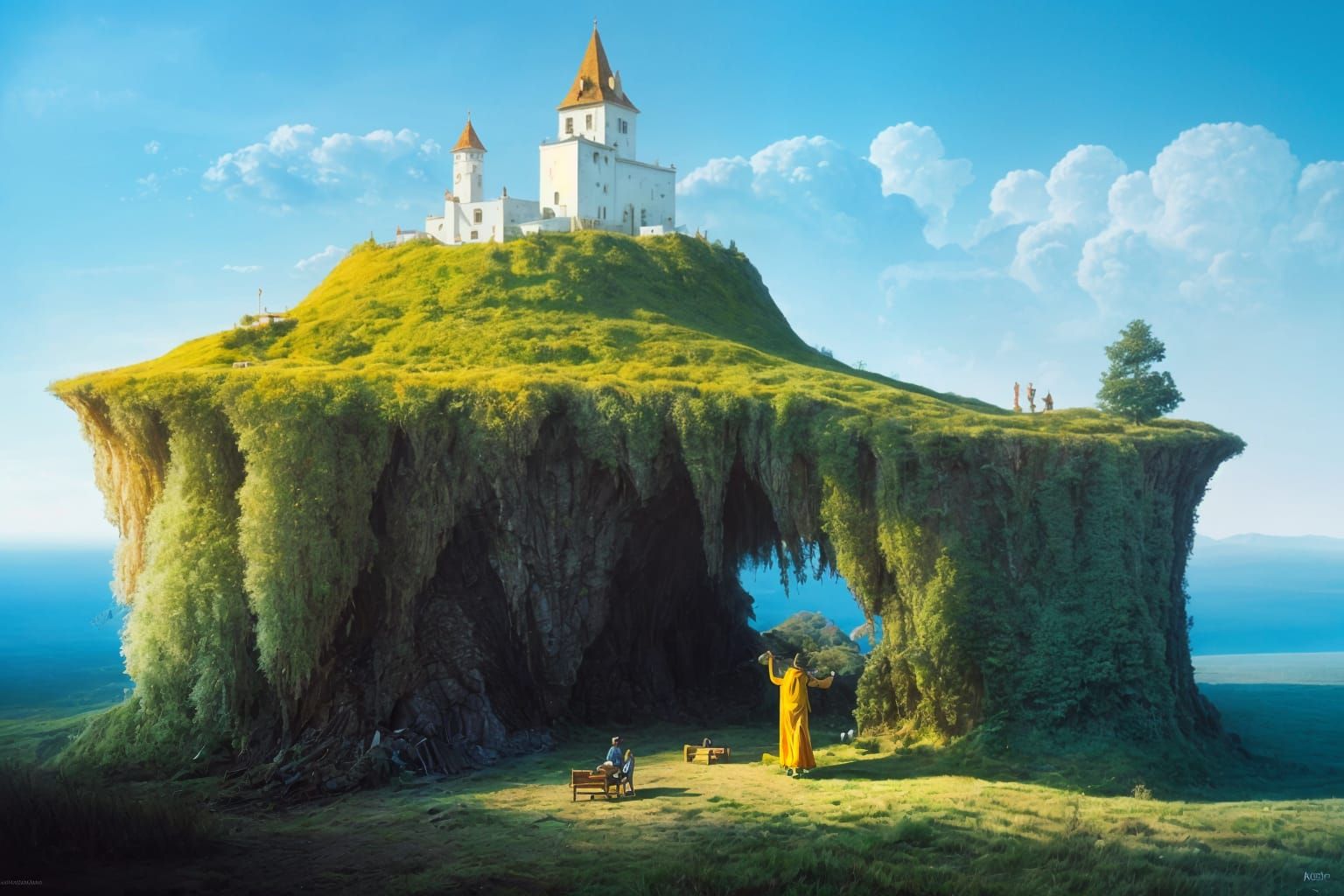 Abstract Clump Art with Magical Particles