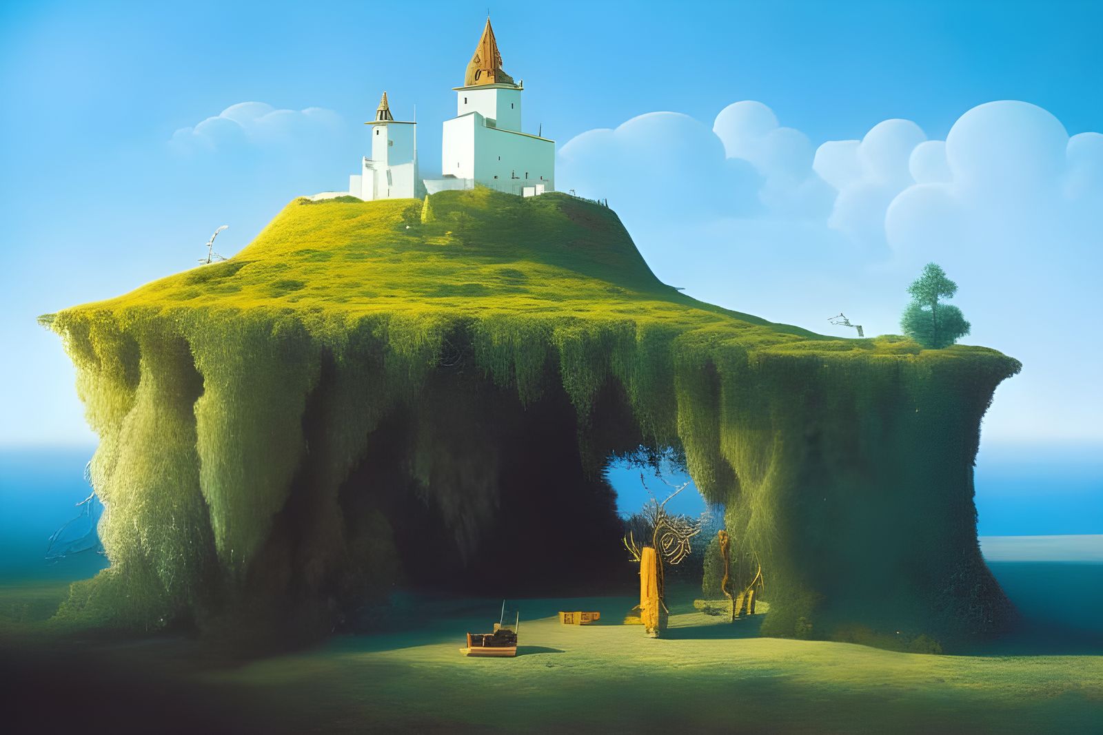 Abstract Folk Singers in Hyperdetailed Surrealist Style