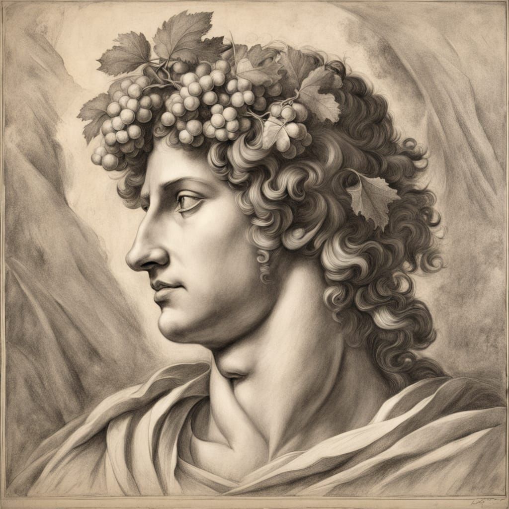 Renaissance Portrait of Bacchus, God of Wine