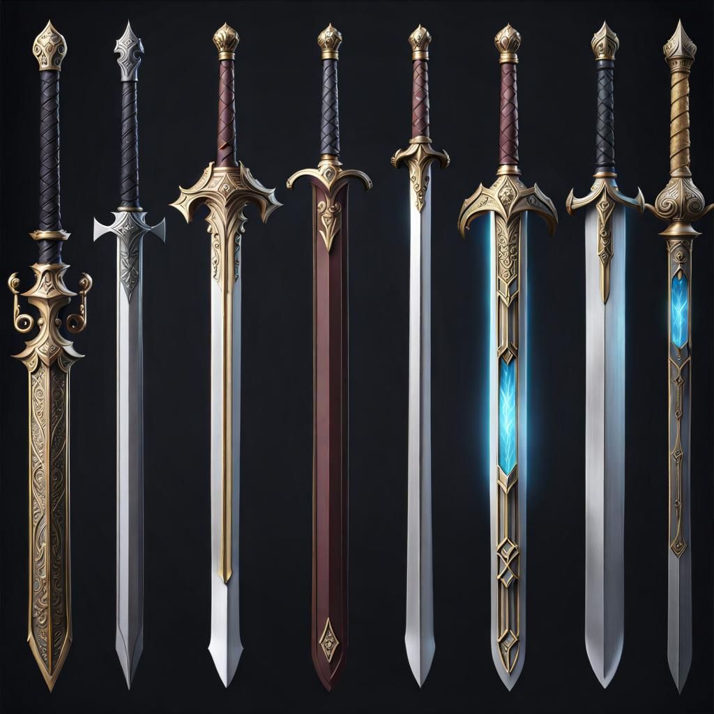 Fantasy Swords Made of Enchanted Metals