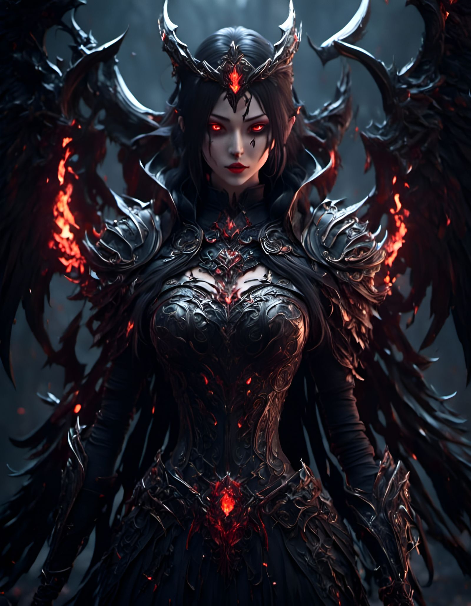 Vampire Queen in Battle Armor: 3D Game Cinematic