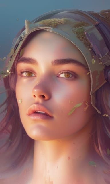 Women Sinking in Quicksand: Digital Portrait