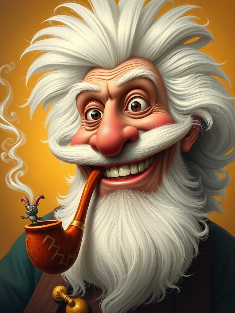 This is a highly detailed, fantastical, and humorous digital...