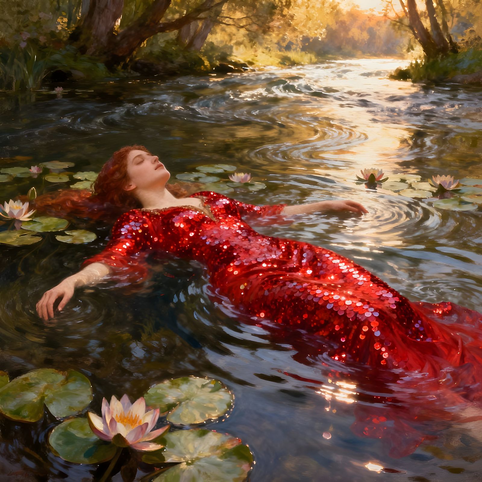 Ophelia in red