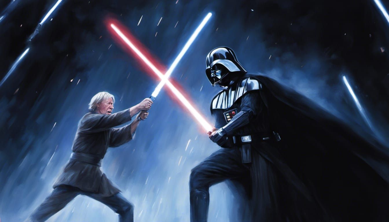 Epic Lightsaber Duel: Busey vs. Reeves in Star Wars